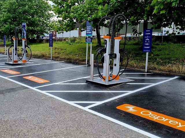 Osprey Charging Station in Chesterfield United Kingdom of Great Britain and Northern Ireland