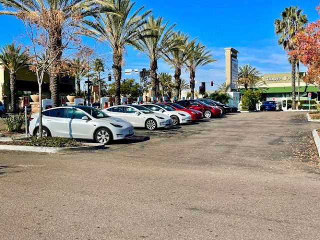 Tesla Supercharger in San Diego California