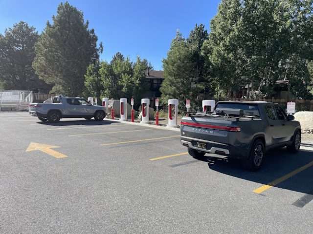 Tesla Supercharger in Mammoth Lakes California