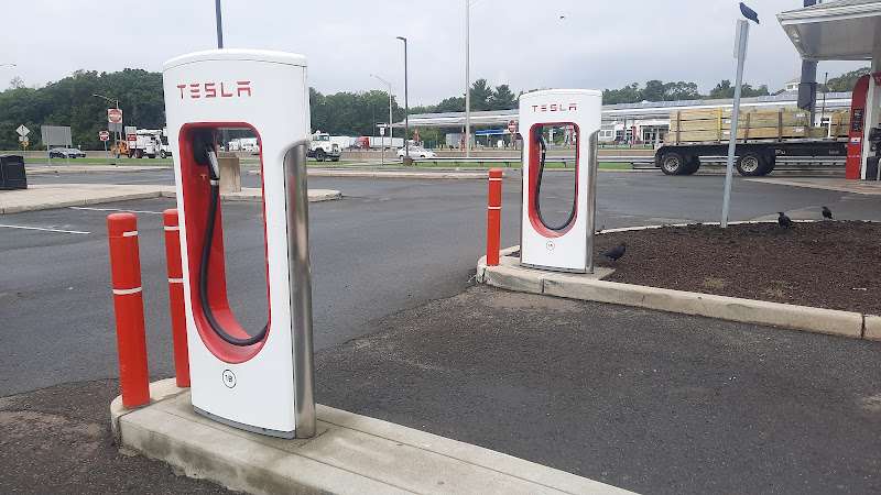 Tesla Supercharger EV Charging Station at 1 Connecticut Tpke