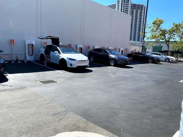 Tesla Supercharger in Emeryville California