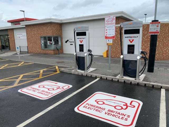 InstaVolt Charging Station in Nottingham United Kingdom of Great Britain and Northern Ireland