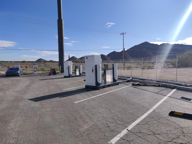 Tesla Supercharger in Quartzsite Arizona