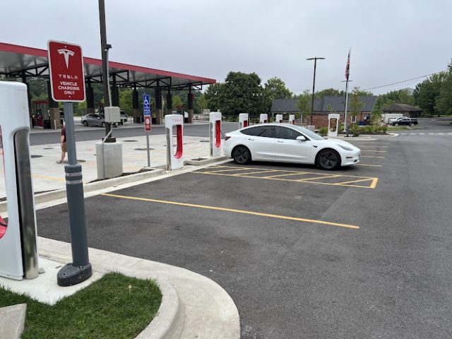 Tesla Supercharger in Blacksburg Virginia