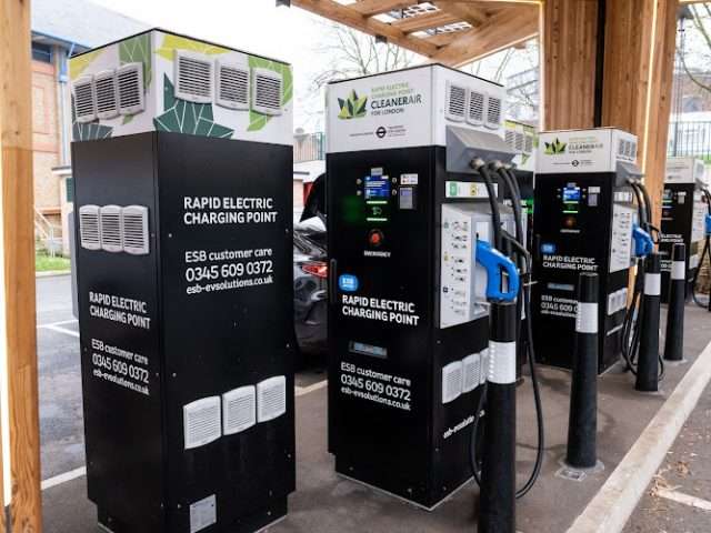 ESB Energy Charging Station in London United Kingdom of Great Britain and Northern Ireland