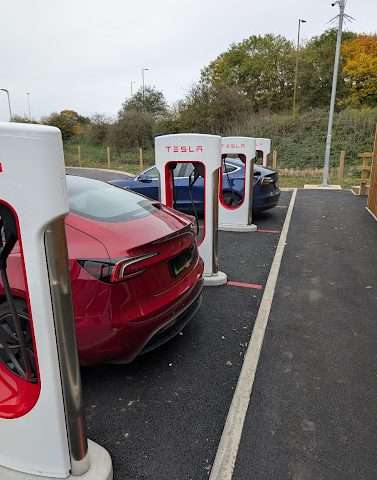 Tesla Supercharger in Stevenage United Kingdom of Great Britain and Northern Ireland
