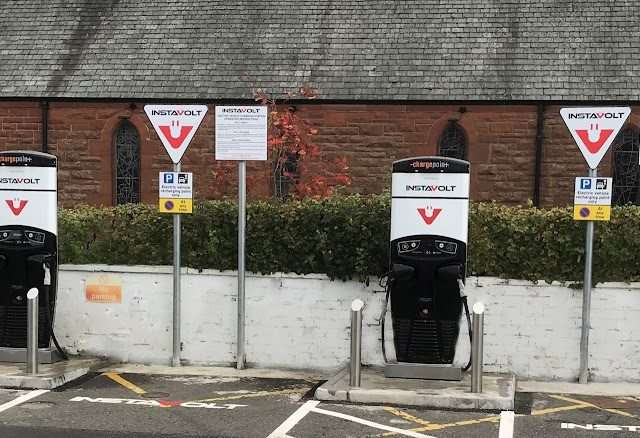 InstaVolt Charging Station in Glasgow United Kingdom of Great Britain and Northern Ireland