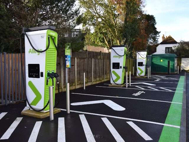 Allego Charging Station in Camberley United Kingdom of Great Britain and Northern Ireland