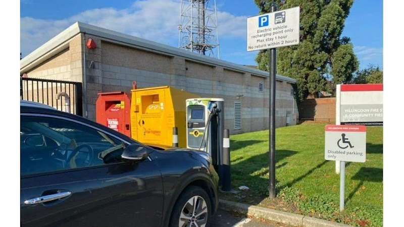 bp pulse Charging Station EV Charging Station at Hillingdon Fire Station