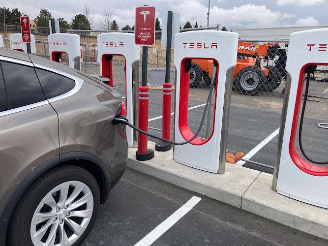Tesla Supercharger EV Charging Station at Highlands at Briargate