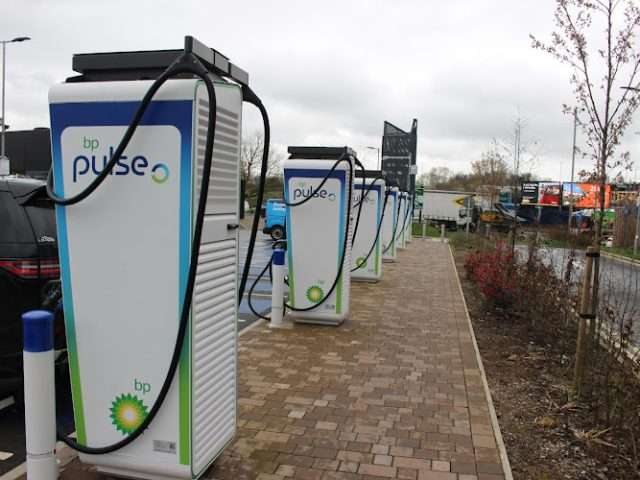 bp pulse Charging Station in Oldbury United Kingdom of Great Britain and Northern Ireland
