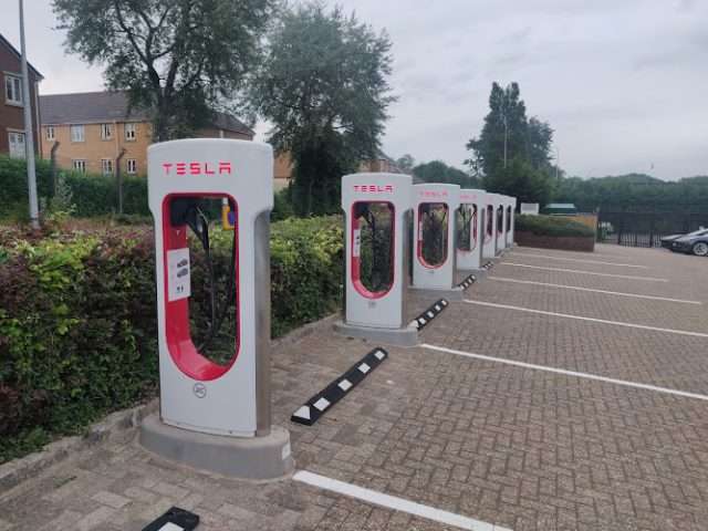 Tesla Supercharger in Cardiff United Kingdom of Great Britain and Northern Ireland