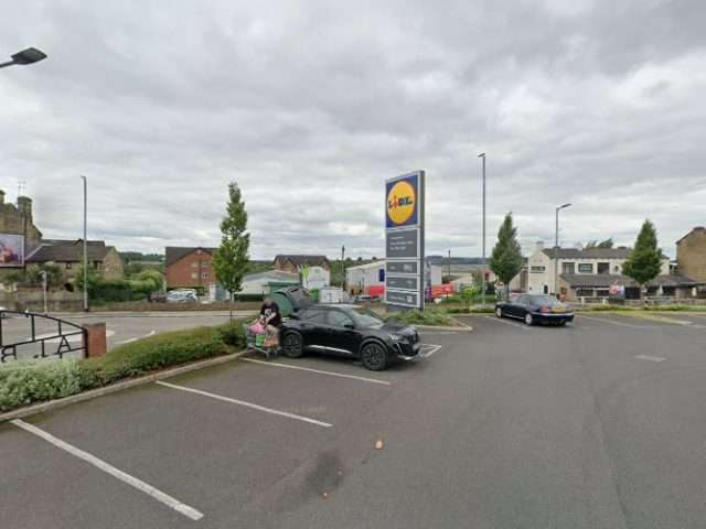 Lidl Charging Station in Pudsey United Kingdom of Great Britain and Northern Ireland