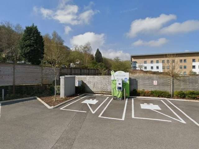 Pod Point Charging Station in Todmorden United Kingdom of Great Britain and Northern Ireland