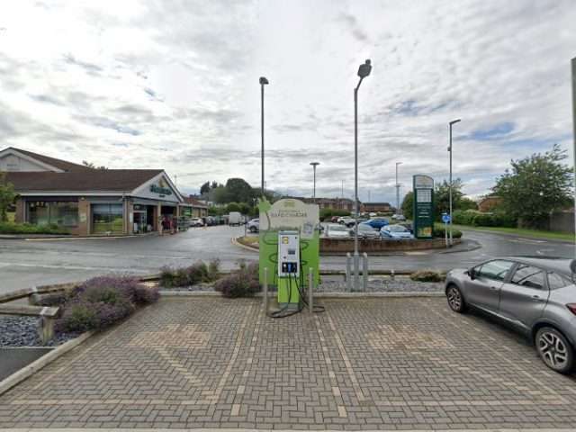 Pod Point Charging Station in Bedlington United Kingdom of Great Britain and Northern Ireland