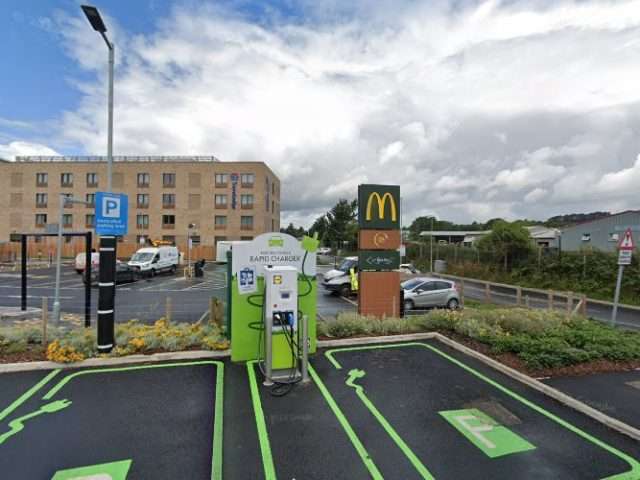 Pod Point Charging Station in Hexham United Kingdom of Great Britain and Northern Ireland