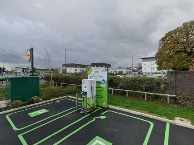 Lidl Charging Station in Birmingham United Kingdom of Great Britain and Northern Ireland