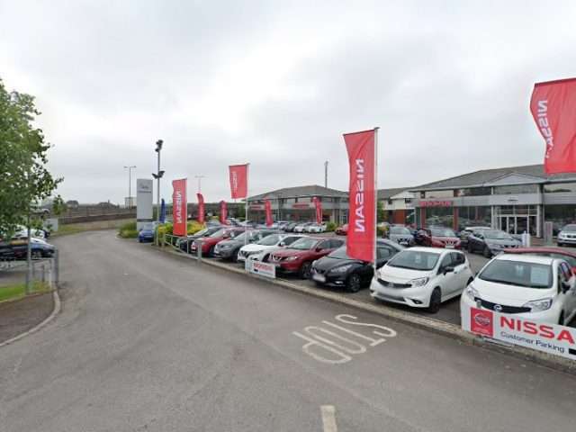 Nissan Charging Station in Weston-super-Mare United Kingdom of Great Britain and Northern Ireland