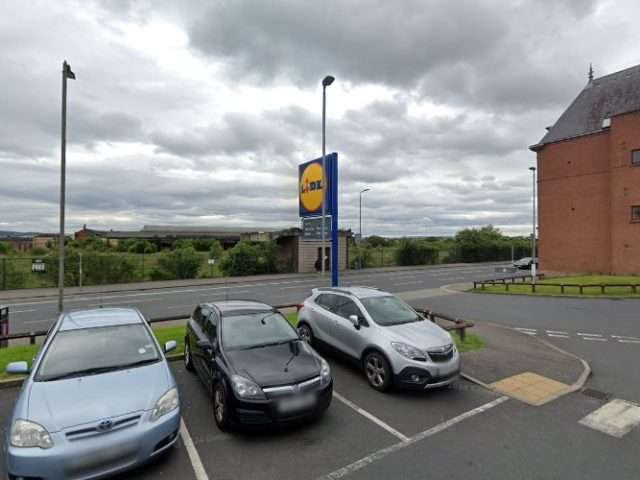 Lidl Charging Station in Glasgow United Kingdom of Great Britain and Northern Ireland