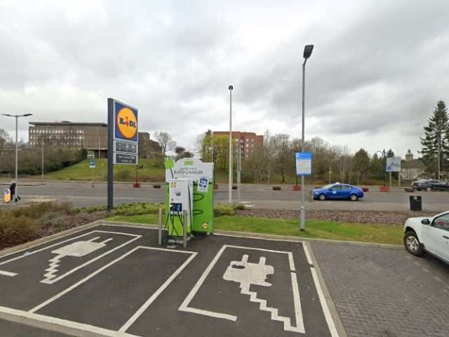 Pod Point Charging Station in Glasgow United Kingdom of Great Britain and Northern Ireland