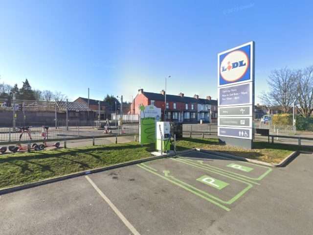 Pod Point Charging Station in Liverpool United Kingdom of Great Britain and Northern Ireland
