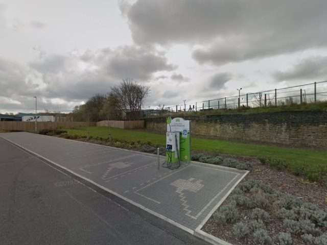 Pod Point Charging Station in Mirfield United Kingdom of Great Britain and Northern Ireland