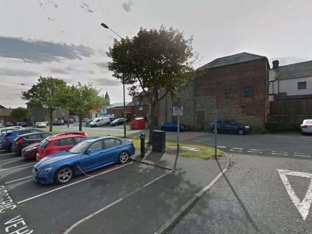 Gronn Kontakt Charging Station in Stanley United Kingdom of Great Britain and Northern Ireland