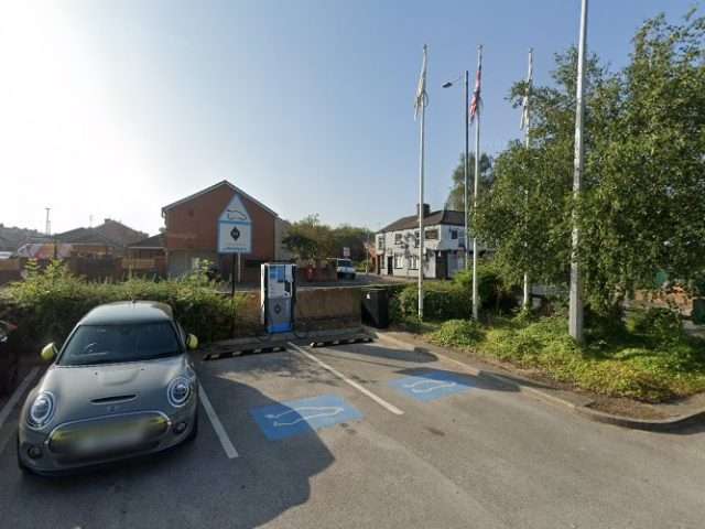 The GeniePoint Network Charging Station in Hyde United Kingdom of Great Britain and Northern Ireland