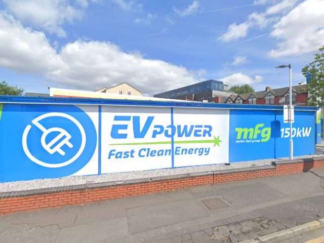 MFG Charging Station in Manchester United Kingdom of Great Britain and Northern Ireland