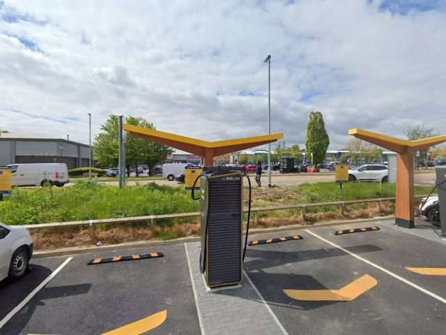 Fastned Charging Station in Basildon United Kingdom of Great Britain and Northern Ireland