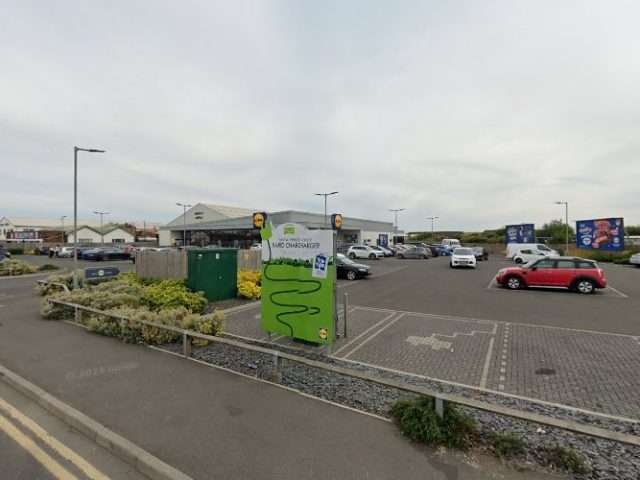 PodPoint Charging Station in Canvey Island United Kingdom of Great Britain and Northern Ireland