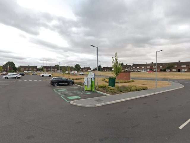 Lidl Charging Station in Scunthorpe United Kingdom of Great Britain and Northern Ireland