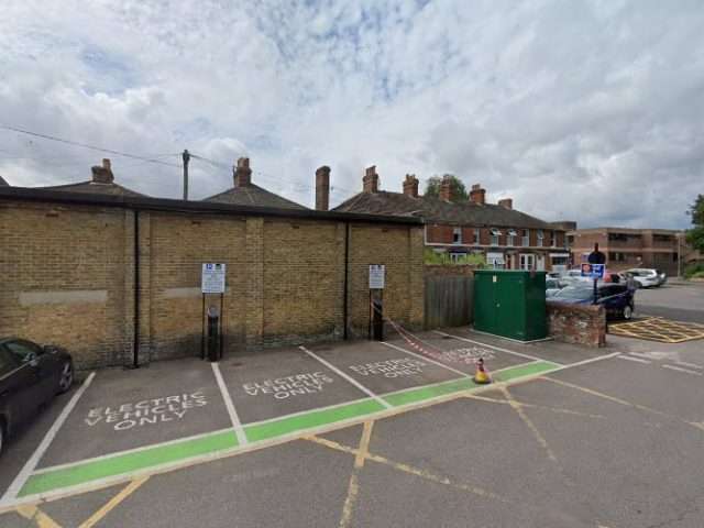 Pod Point Charging Station in Faversham United Kingdom of Great Britain and Northern Ireland