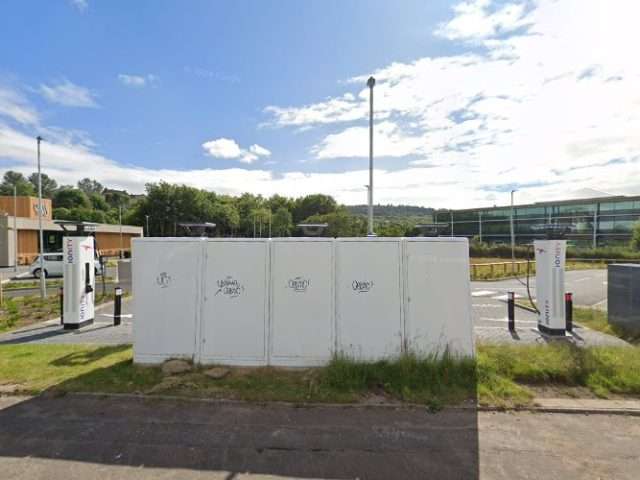 IONITY Charging Station in Greenock United Kingdom of Great Britain and Northern Ireland