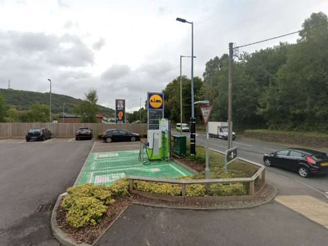 Lidl Charging Station in Porth United Kingdom of Great Britain and Northern Ireland