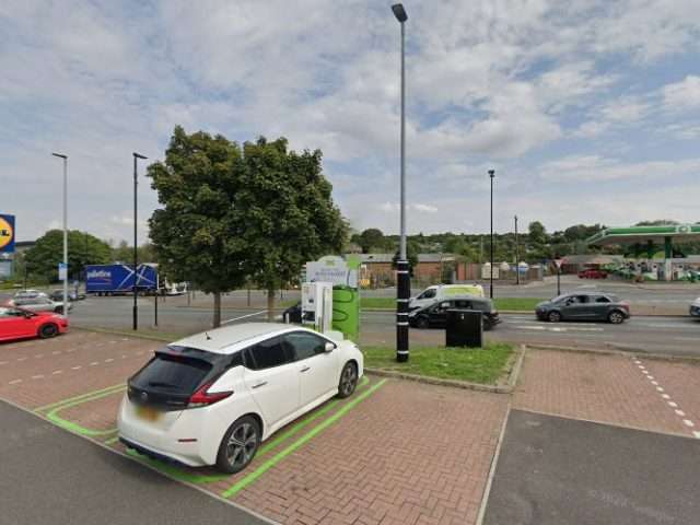 Lidl Charging Station in Sheffield United Kingdom of Great Britain and Northern Ireland