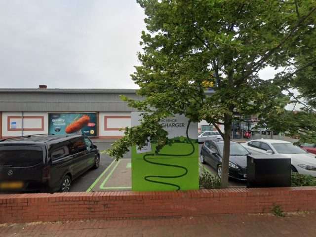 Lidl Charging Station in Manchester United Kingdom of Great Britain and Northern Ireland